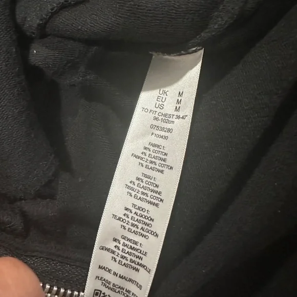 ASOS Black Jersey Bomber Jacket Size Medium - Picture 11 of 11